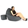 Sėdmaišis su pufu Mega Comfort XXL, kodura, grafito spalvos