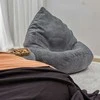Sėdmaišis su pufu Mega Dot Velour L, 80x105 cm, tamsiai pilkas