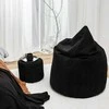 Sėdmaišis su pufu Mega Dot Velour XL, 90x120 cm, juodas