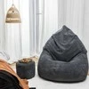 Sėdmaišis su pufu Mega Dot Velour XL, 90x120 cm, tamsiai pilkas