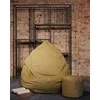 Sėdmaišis su pufu Mega Premium Cloud Velour XL, 90x120 cm, šviesiai žalias