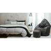 Sėdmaišis su pufu Mega Premium Terra Velour XL, 90x120 cm, grafito