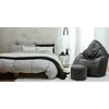 Sėdmaišis su pufu Mega Premium Terra Velour XL, 90x120 cm, grafito