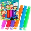 Sensoriniai šviečiantys vamzdeliai "Pop Pipes", 6 vnt.