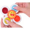 Sensorinis žaislas "Fidget Spinner" su siurbtuku, 3 vnt.