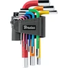 Šešiakampių raktų rinkinys Bradas HX 1,5-10 mm, multicolour / short, 9 vnt.