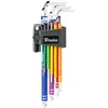 Šešiakampių raktų su rutuline galvute rinkinys Bradas HX 1,5-10 mm, multicolour / extra long, 9 vnt.