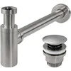 Sifonas REA su Klik-klak dangteliu praustuvams universalus, Brushed Nickel