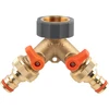 Skirstytuvas Bradas BRASS SOFT 2 kanalų, su 3/4" vid.sr. vožtuvais ir jungtim 3/4" čiaupui