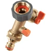 Skirstytuvas Bradas BRASS SOFT 2 kanalų, su 3/4" vid.sr. vožtuvais ir jungtim 3/4" čiaupui