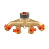 Skirstytuvas Bradas BRASS SOFT 4 kanalų, su 3/4" išor.sr. vožtuvais ir jungtim 3/4" vid.sr. čiaupui