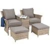 Sodo sofa Milos Plus, rusvai gelsvas / rusvai gelsvas Melange