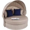 Sodo sofa Sydney, rusvai gelsvas / Brown Melange