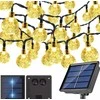 Soliarinė lempučių girlianda 20 LED, 5 m, šiltai balta