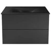 Spintelė Besco Akya Classic 66 cm su praustuvu ir klik-klak, Gun Metal glossy/Gun metal+Juodas matt