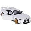Sportinis automobilis BMW 3.0 CSL su garso ir šviesos efektais, baltas