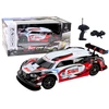 Sportinis automobilis RC 1:16 Drift su keičiamais ratais, baltas/raudonas