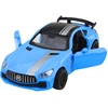 Sportinis automobilis su atidaromomis durimis, šviesos ir garso efektais, mėlynas (1 vnt.)