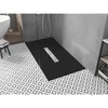 Stačiakampis dušo padėklas Mexen Toro SMC, 180 x 90 cm, Juodas+Inox