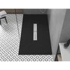 Stačiakampis dušo padėklas Mexen Toro SMC, 170 x 90 cm, Juodas+Inox