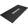 Stačiakampis dušo padėklas Mexen Toro SMC, 170 x 70 cm, Juodas+Inox