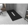 Stačiakampis dušo padėklas Mexen Toro SMC, 180 x 90 cm, Juodas+Inox