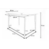 Stalas Emily, 120x80x75 cm, baltas