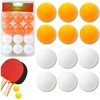 Stalo teniso kamuoliukų rinkinys Ping Pong, 12 vnt., balti/oranžiniai