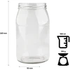 Stiklinis indas, 900 ml
