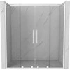 Stumdomos dušo durys Mexen Velar DUO, Baltas, 150 cm
