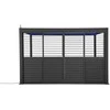 Stumdomos žaliuzinės durys pavėsinei Pergola PREMIUM 4m, Anthracite