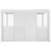 Stumdomos žaliuzinės durys pavėsinei Pergola PREMIUM 3m, Baltas