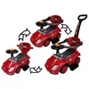 Stumiamas automobilis Mega Car 3in1, raudonas