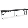 Sulankstomų lauko baldų komplektas CATERING: 180 cm stalas ir 2 suolai, Graphite Wood