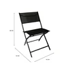 Sulankstomų lauko baldų komplektas Tasso 6060 L, 2+1, juodas