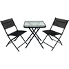 Sulankstomų lauko baldų komplektas Tasso 6060 L, 2+1, juodas