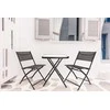 Sulankstomų lauko baldų komplektas Tasso 6060 L, 2+1, juodas