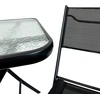 Sulankstomų lauko baldų komplektas Tasso 6060 L, 2+1, juodas