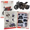 Surenkamas motociklo modelis DIY 1:14, juodas/auksinis
