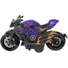 Surenkamas motociklo modelis DIY 1:14, juodas/mėlynas