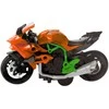 Surenkamas motociklo modelis DIY 1:14, oranžinis/žalias