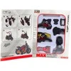 Surenkamas motociklo modelis DIY 1:14, raudonas