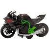 Surenkamas motociklo modelis DIY 1:14, žalias/juodas
