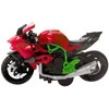 Surenkamas motociklo modelis DIY 1:14, žalias/raudonas