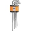 TORX raktų rinkinys 10–50 Bradas, 9 vnt., extra long