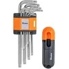 TORX raktų rinkinys 10–50 su T formos rankena Bradas, 9 vnt., long