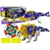 Transformeris dinozauras Dinobots 2in1 su šaudymo funkcija, violetinis