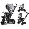 Triratukas su stogeliu Tiny Bike 3in1, pilkas