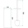 Tualeto šepetys Rea B106, Brushed Gold