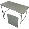 Turistinis sulankstomas stalas, 120x60x55-70 cm, pilkas
